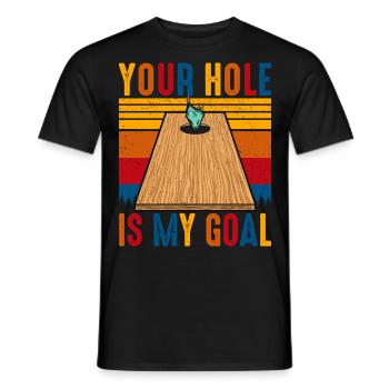 Ton trou est mon but - T-shirt homme - noir - Devant - AI Model Male 178 light (178cm)