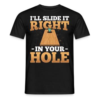 Je vais le glisser directement dans ton trou - T-shirt homme - noir - Devant - AI Model Male 178 light (178cm)