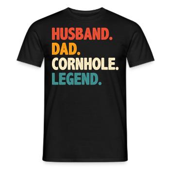 Mari Papa Cornhole Légende - T-shirt homme - noir - Devant - AI Model Male 178 light (178cm)