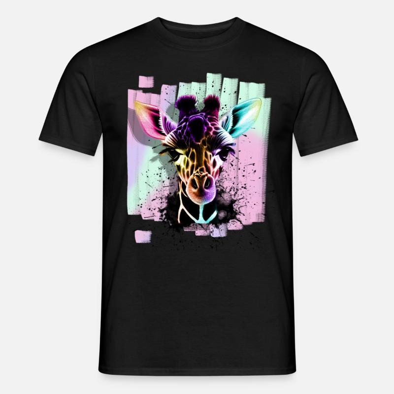 Giraffe - Männer T-Shirt - Schwarz