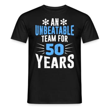 50 years of a team Golden wedding anniversary - Men's T-Shirt - black - Front - AI Model Male 178 light (178cm)