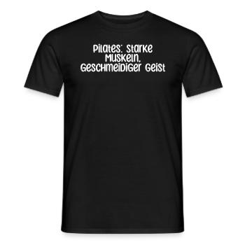 Pilates - Pilates: Starke Muskeln, geschmeidiger - Männer T-Shirt - Schwarz - Vorne - AI Model Male 178 light (178cm)