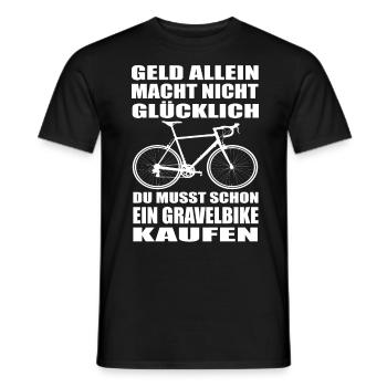 Gravelbike - Männer T-Shirt - Schwarz - Vorne - AI Model Male 178 light (178cm)