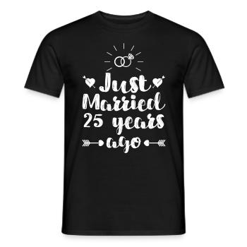 Just married 25 years married - Men's T-Shirt - black - Front - AI Model Male 178 light (178cm)