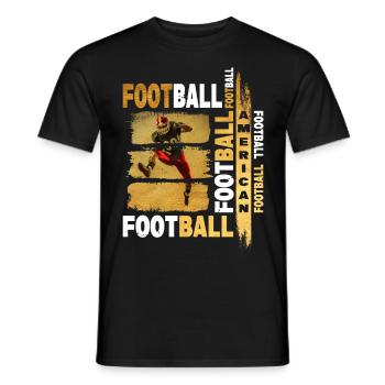 Joueur de football américain Gold Vintage Retro Sport - T-shirt homme - noir - Devant - AI Model Male 178 light (178cm)