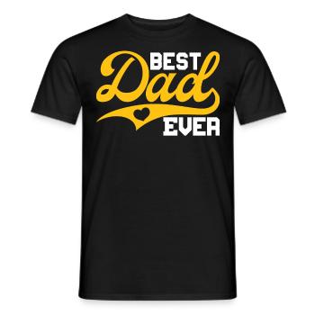 Best Dad Ever - Men's T-Shirt - black - Front - AI Model Male 178 light (178cm)