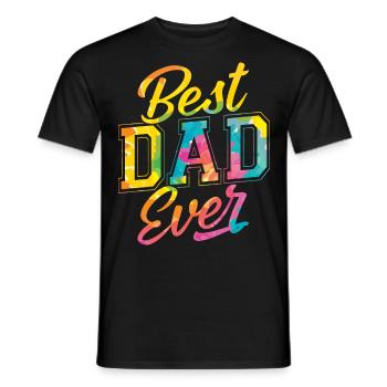 Best Dad Ever - Men's T-Shirt - black - Front - AI Model Male 178 light (178cm)