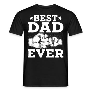 Best Dad Ever - Men's T-Shirt - black - Front - AI Model Male 178 light (178cm)