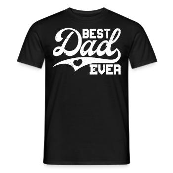 Best Dad Ever - Men's T-Shirt - black - Front - AI Model Male 178 light (178cm)