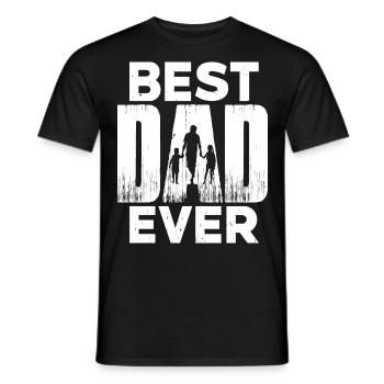Best Dad Ever - Men's T-Shirt - black - Front - AI Model Male 178 light (178cm)