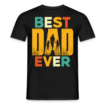 Best Dad Ever - Men's T-Shirt - black - Front - AI Model Male 178 light (178cm)