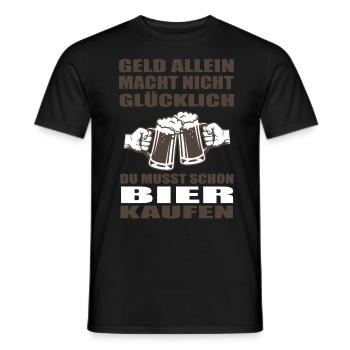 Bier - Männer T-Shirt - Schwarz - Vorne - AI Model Male 178 light (178cm)