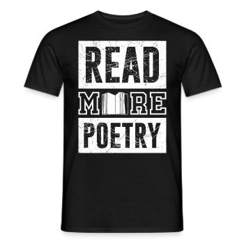 Read more Poetry Poesie Gedichte Poeten - Männer T-Shirt - Schwarz - Vorne - AI Model Male 178 light (178cm)