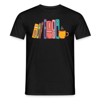 Amateurs de livres rat de bibliothèque et fans de lecture - T-shirt homme - noir - Devant - AI Model Male 178 light (178cm)