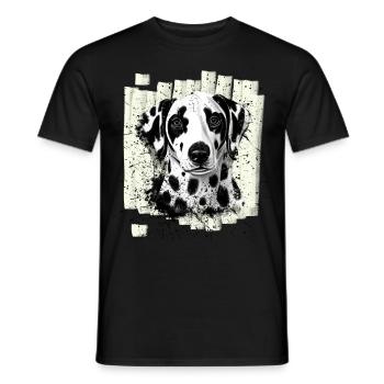 Dalmatian dog - Men's T-Shirt - black - Front - AI Model Male 178 light (178cm)