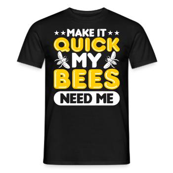Beekeepers Bees Honey bees Beekeeping - Men's T-Shirt - black - Front - AI Model Male 178 light (178cm)