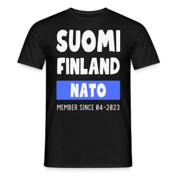 Finnland Finnland NATO - Mitglied 04-2023 - Männer T-Shirt - Schwarz - Vorne - AI Model Male 178 light (178cm)