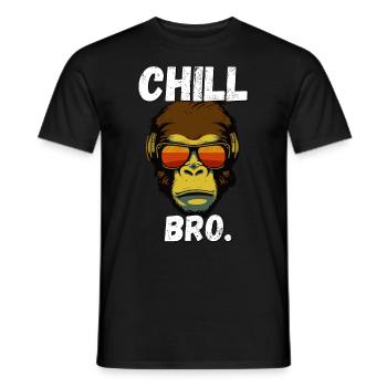 Chill Bro Affe mit Sonnenbrille Lustiges Outfit - Männer T-Shirt - Schwarz - Vorne - AI Model Male 178 light (178cm)