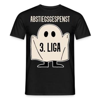 3. Liga Abstiegsgespenst - Männer T-Shirt - Schwarz - Vorne - AI Model Male 178 light (178cm)