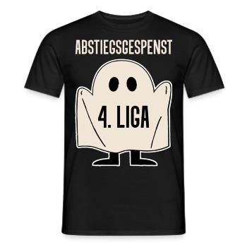 4. Liga Abstiegsgespenst - Männer T-Shirt - Schwarz - Vorne - AI Model Male 178 light (178cm)