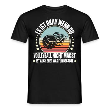 Volleyball - Männer T-Shirt - Schwarz - Vorne - AI Model Male 178 light (178cm)
