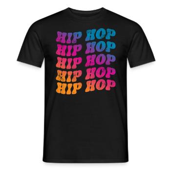 Hip Hop Rap - Männer T-Shirt - Schwarz - Vorne - AI Model Male 178 light (178cm)