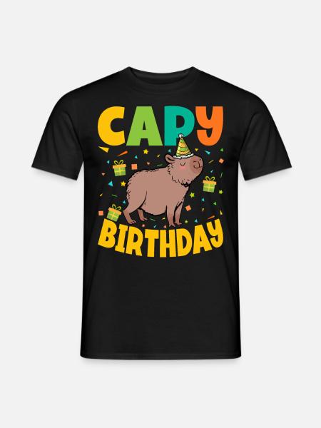 Capy Birthday - Men's T-Shirt - black