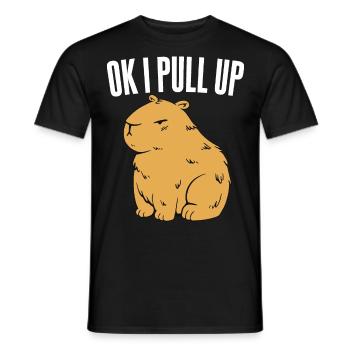 Ok je tire vers le haut - T-shirt homme - noir - Devant - AI Model Male 178 light (178cm)
