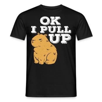 Ok je tire vers le haut - T-shirt homme - noir - Devant - AI Model Male 178 light (178cm)