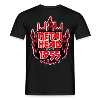 METALHEAD since 1955 - Männer T-Shirt - Schwarz - Vorne - AI Model Male 178 light (178cm)