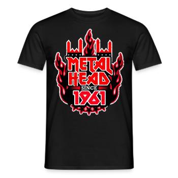 METALHEAD since 1961 - Männer T-Shirt - Schwarz - Vorne - AI Model Male 178 light (178cm)