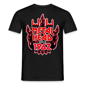 METALHEAD since 1962 - Men's T-Shirt - black - Front - AI Model Male 178 light (178cm)