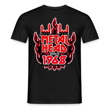 METALHEAD since 1968 - Men's T-Shirt - black - Front - AI Model Male 178 light (178cm)