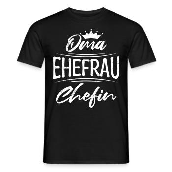 Oma Ehefrau und Chefin Muttertag super Oma - Männer T-Shirt - Schwarz - Vorne - AI Model Male 178 light (178cm)
