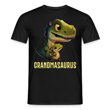 Omasaurus Grandma Mother's Day Dinosaur Fan - Men's T-Shirt - black - Front - AI Model Male 178 light (178cm)