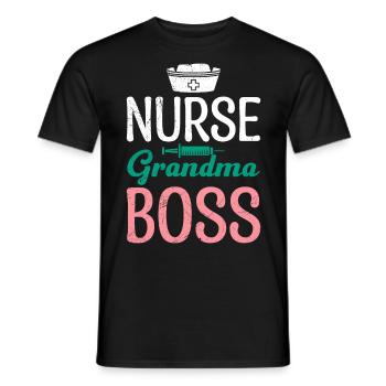 Krankenschwester Oma Chefin Muttertag Granny Boss - Männer T-Shirt - Schwarz - Vorne - AI Model Male 178 light (178cm)