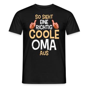 Coole Oma Weltbeste Oma Muttertag Großmutter - Männer T-Shirt - Schwarz - Vorne - AI Model Male 178 light (178cm)