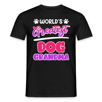Dog Lovers Best Grandma Mother's Day Granny Dog Fan - Men's T-Shirt - black - Front - AI Model Male 178 light (178cm)