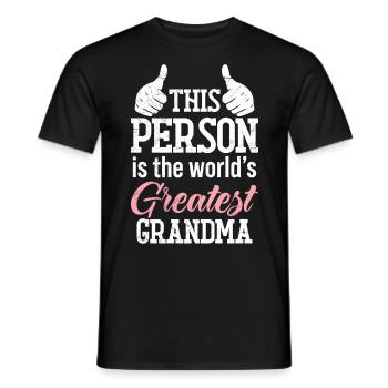 Weltbeste Oma Großmutter Super Oma Granny - Männer T-Shirt - Schwarz - Vorne - AI Model Male 178 light (178cm)