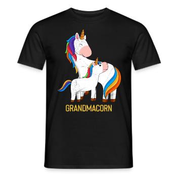 Omacorn Muttertag Einhörner Großmutter Unicorn - Männer T-Shirt - Schwarz - Vorne - AI Model Male 178 light (178cm)
