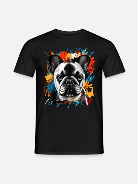 Französische Bulldogge - Männer T-Shirt - Schwarz