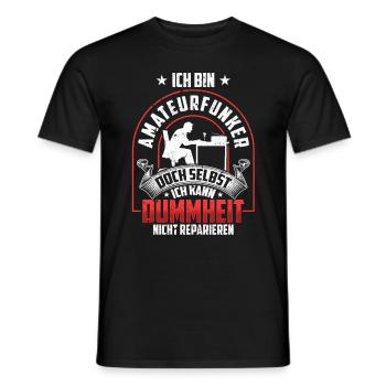 Amateurfunker nicht reparieren Hobbyfunker - Männer T-Shirt - Schwarz - Vorne - AI Model Male 178 light (178cm)
