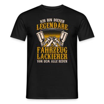 Legendärer Fahrzeuglackierer Lackierer - Männer T-Shirt - Schwarz - Vorne - AI Model Male 178 light (178cm)