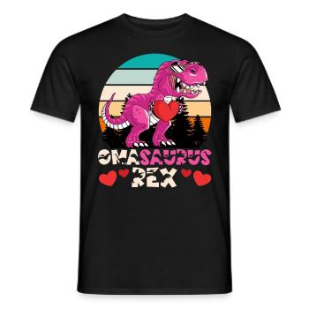 Omasaurus Muttertag Grandma Mama Tag Oma - Männer T-Shirt - Schwarz - Vorne - AI Model Male 178 light (178cm)