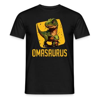 Omasaurus Dinosaurier Grandma Muttertag Granny - Männer T-Shirt - Schwarz - Vorne - AI Model Male 178 light (178cm)