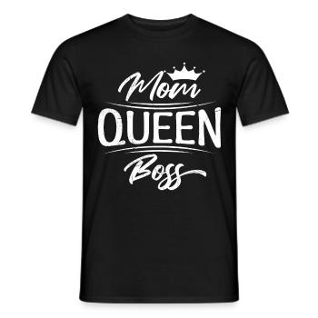 Queen Mama Chef Maman Maman Boss Fête des mères - T-shirt homme - noir - Devant - AI Model Male 178 light (178cm)
