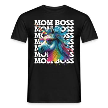 Mama Boss Licorne Fête des mères forte Mama Bossy - T-shirt homme - noir - Devant - AI Model Male 178 light (178cm)