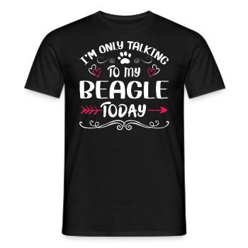 Dog Owner Talking to my Beagle - Männer T-Shirt - Schwarz - Vorne - AI Model Male 178 light (178cm)