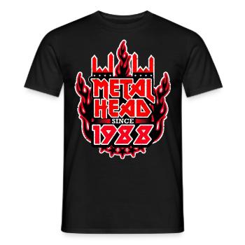 METALHEAD since 1988 - Männer T-Shirt - Schwarz - Vorne - AI Model Male 178 light (178cm)