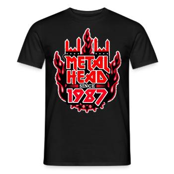 METALHEAD since 1987 - Men's T-Shirt - black - Front - AI Model Male 178 light (178cm)